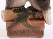 "KOOKABURRA" statue, painted chalk ware, early 20th century, ​26cm high - 6