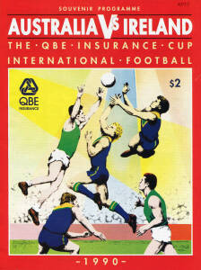 INTERNATIONAL RULES: Group of scarce programmes for 1968, 1990, 1999, 2001, 2003, 2008, 2010 (2); also 1983 Dublin Colleges tour to Australia (2) & 1999 Youth tour.