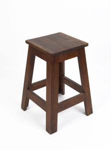 An artist's timber stool, blackwood and pine, circa 1900, 63cm high