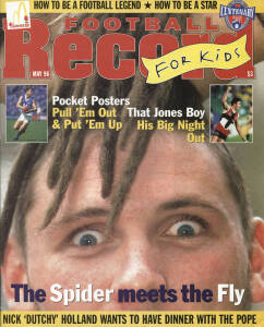 1996-2000 "Football Record"s, noted 1996 (32), For Kids (9), Centenary Souvenir Edition, Almanacs (7), Season in Review (4), Souvenir Editions (4), Finals 1897-1997 & 1897-1998; AFL Members Edition (3). Mainly G/VG. 