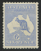 Kangaroos - Third Watermark : 6d Ultramarine Die IIB, superbly centred, fresh MUH.&nbsp;