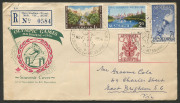First Day & Commemorative Covers : 1956 (Nov. 22) registered cover with complete Olympics set tied by MAIN STADIUM (PRESS) "'22NOV/1956" datestamps with matching special registration label numbered "0584", very fine condition.