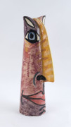 DEBORAH HALPERN pottery bust statue, signed "Deborah Halpern", ​55cm high - 2