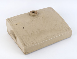 A stone ware "CARRIAGE WARMER", 19th century, ​37cm wide