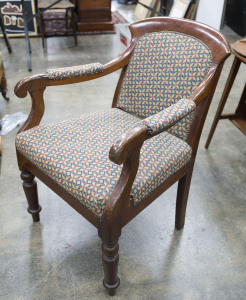 A Colonial magistrates library chair, Australian cedar, New South Wales origin, mid 19th century, ​94cm high, 63cm across the arms
