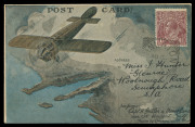 Aerophilately & Flight Covers : 6 August (AAMC.20) Adelaide - Minlaton, special postcard [#35] carried by Captain Harry Butler in his Bristol monoplane, the "Red Devil"; reverse with photo of Butler, printed message and printed signature. Cat.$550.Provena - 3