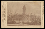 TASMANIA - Postal History : 1904 (Nov.23) illustrated postcard for the "Scientific Conversazione, Town Hall, in aid of the Funds of the Victoria Clock and Chimes" with image of Hobart Post Office, addressed to "Military Hospital, Middleburg, Cape Colony", - 3