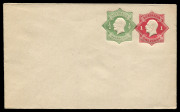 Envelopes : Group of (3) comprising 1918-19 1d Red Die 4 + &frac12;d Green KGV Star Embossed BW: EP14 unused, 1923-30 'THREE HALFPENCE' on 2d Red BW: EP26 unused, also 1924-28 1d KGV Star 1d Green PTPO for 'MMBW' used, unsealed flap; Cat $260. - 4