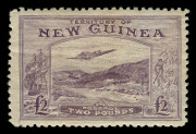 NEW GUINEA : FORGERY: 1935 (SG.204) &pound;2 Bulolo Panelli/Oneglia forgery in dull violet, with gum. - 2