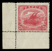 PAPUA : 1911-15 (SG.91w) Monocolours 2/6d carmine-rose Lakatoi, with "watermark Crown to right of A" variety, corner example, superb MUH. Cat.&pound;600+. - 2