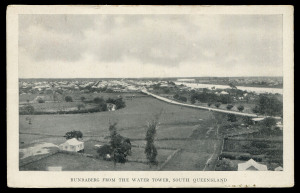 QUEENSLAND - Postal Stationery : POSTAL CARDS (VIEWS): 1910 Four Corners View Card views comprising 'Bundaberg from the Water Tower, South Queensland' unused, and 'Botanic Gardens, Brisbane, from Parliament House' postally used in 1910 (Dec.19) from Boona
