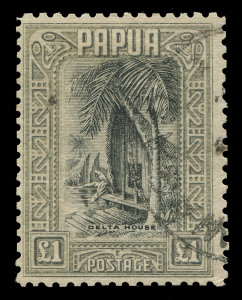 PAPUA : 1932-40 (SG.130-145) Pictorials ½d to £1 set, few toned or nibbed perfs, Cat. £450. (16)