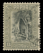 PAPUA : 1932-40 (SG.130-145) Pictorials &frac12;d to &pound;1 set, few toned or nibbed perfs, Cat. &pound;450. (16)