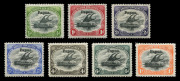 PAPUA : 1906 (SG.17-19 & 21-24) Large 'Papua' simplified set to 1/-, comprising Wmk Vertical ½d to 2½d and Wmk Horizontal 4d to 1/-, key 4d value is very well centred, fresh MLH/MVLH, Cat. £400+. (7)