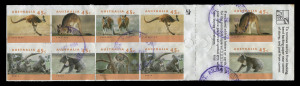 Decimal Issues : 1994-97 (SG.1459ab) Australian Wildlife (2nd Series) IMPERFORATE booklet pane with 'One Koala' reprint indicator, postally used with 'ST KILDA WEST/2 SEP 1994' datestamps; some reinforcing and light stain on reverse. No used examples recorded, with approximately 12 unused booklets recorded. Possibly a FDI cancel, with Brusden White giving the date of appearance for First Reprints as "about September 1994". BW: 1749(2)b - Cat.$600 (unused). Probably unique.