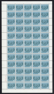 Other Pre-Decimals : 1965 (SG.380) 2/3d International Co-Operation Year complete sheet of 60, numbered '071943', row 6 light crease/wrinkle, some light gumside tonespots; fresh condition overall.
