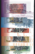 Decimal Banknotes : 1997 $5, $10, $20, $50 & $100 set of matched low number banknotes all numbered 'AA 97001226' in black, each note in individual NPA folders, Cat $1100. - 2