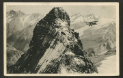 SWITZERLAND - Aerophilately & Flight Covers : 1927 Zurich "Internationales Flugmeeting" 25c & 40c illustrated Postal Cards, the former unused, the latter used with special slogan cancel tying stamp and adjacent strike of 'POSTA AEREA ZURIGO-BELLINZONA/22V - 2