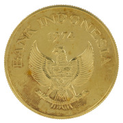 GOLD - world : INDONESIA: 1974 100000Rp, conservation mintage featuring Komodo Dragon, 33.43gr of 900/1000 gold, Unc. - 2