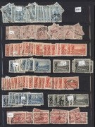 General & Miscellaneous : 1914-60s pre-decimal used collection with duplication of better items incl. 6d Engraved Kooka (3), 1/- Large Lyrebird perf 'VG' (12, incl. five pairs), also 1/- Large Lyrebird imprint block of 4 (creasing) & optd 'OS' singles (4) - 2