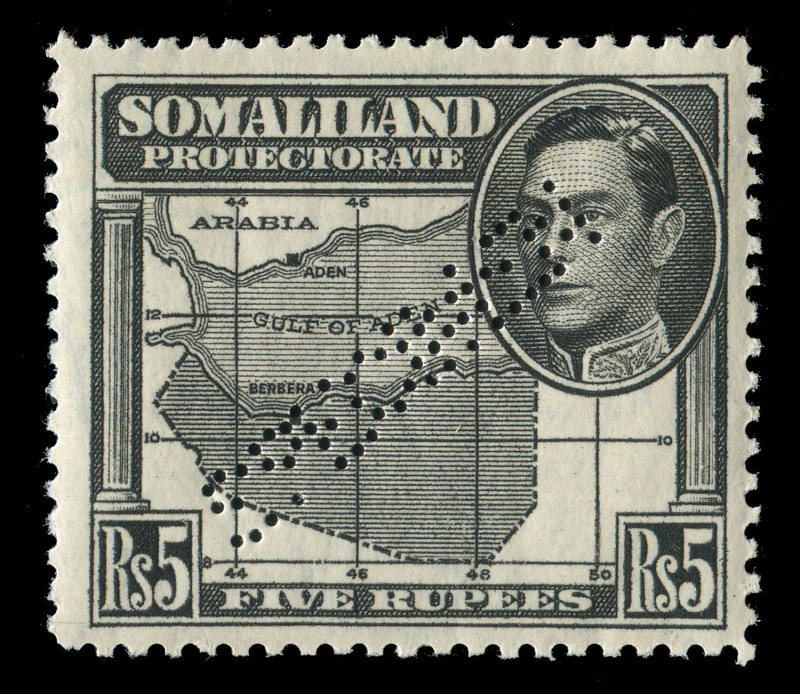 SOMALILAND : 1938 (SG.93-104) ½a - 5r King George VI pictorials set complete, perforated SPECIMEN, (12); lightly mounted with o.g. Cat.£350.