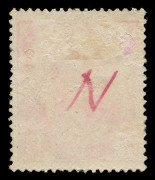 KGV Heads - Single Watermark : 1920-21 FOUR PENCE COLOUR TRIALS: 4d colour trial in warm red-purple (deep reddish purple) endorsed on the reverse "N" in red, exceptional centring, Cat $15,000. - 2