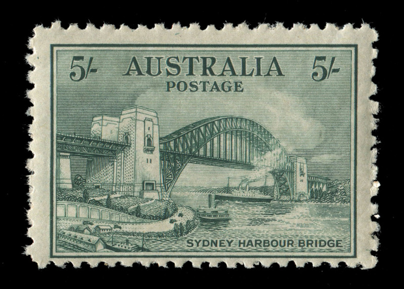 Other Pre-Decimals : 1932 5/- Sydney Harbour Bridge, centred a little to base, fresh MUH.