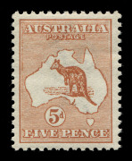 Kangaroos - First Watermark : 5d Chestnut, well centred MUH. A little gem!