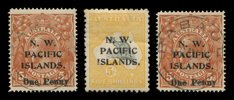 NEW GUINEA : An accumulation on stockcards with NWPI issues to 5/- including SG.100 (One Penny on 5d) x 2; New Guinea 2/- Bird (SG.186) x 39, a few Papua Lakatois, PNG 1964 Birds (6 MUH sets), 1969 Shells (2 sets), Postage Dues SG.D2-6 **, a few Booklets,