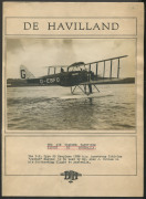 Aerophilately & Flight Covers : ALAN COBHAM & DE HAVILLAND: A two-page display on De Havilland headed sheets, comprising of 3 original photographs; one of Cobham's DH50J Seaplane (G-EFBO) "to be used by Mr. Alan J. Cobham on his forthcoming flight to Aust - 2