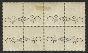 GREAT BRITAIN : 1936 (SG.458-59) KEVIII 1d & 1&frac12;d blocks of 8 (4x2) with C/OF/A perfins laid out in mirrored pairs, believed to have been prepared for the Australian Contingent planning to attend Coronation of King Edward VIII, subsequently abandoned follo - 5