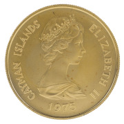 GOLD - world : CAYMAN ISLANDS: 1975 $100, detached from packaging, containing 22.7gr of 500/1000 gold, aUnc. - 2