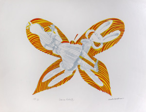 CHARLES BLACKMAN (1928 - 2018), Crossover Butterfly - Alice & White Rabbit, Screenprint, Artist's Proof XI, signed lower right,