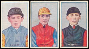 1921 J.J.Schuh (Magpie Cigarettes) "Australian Jockeys", unnumbered [30/30] & numbered [30/30]. Fair/G.