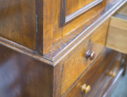 A Colonial Australian cedar gentleman's wardrobe, four drawer base with hanging top, 19th century, 235cm high. 131cm wide, 63cm deep - 4