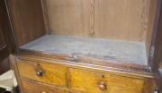 A Colonial Australian cedar gentleman's wardrobe, four drawer base with hanging top, 19th century, 235cm high. 131cm wide, 63cm deep - 8