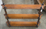 A Colonial Australian cedar three tier wall shelf, 19th century, 59cm high, 81cm wide, 16cm deep - 2