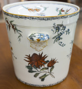 WEDGWOOD "Australian Flora" rare porcelain slops pail with lid, circa 1880, stamped "Wedgwood, Australian Flora", 27.5cm high, 34cm wide across the handles, 28cm diameter top rim - 7