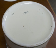 WEDGWOOD "Australian Flora" rare porcelain slops pail with lid, circa 1880, stamped "Wedgwood, Australian Flora", 27.5cm high, 34cm wide across the handles, 28cm diameter top rim - 13