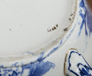 DOULTON BURSLEM "Waratah" blue and white porcelain chamber pot, 19th century, factory mark to base, ​15cm high, 28cm wide - 8