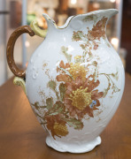 DOULTON BURSLEM "Waratah" porcelain wash jug and basin, 19th century, factory mark to base, ​the jug 29cm high - 4