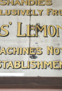 "ROWLANDS' LEMONADE" antique advertising mirror, 19th century. Rowlands' opened on the Ballarat goldfields in the early 1850s. 60 x 91cm overall - 4