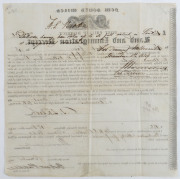 NEW SOUTH WALES - PORT PHILLIP DISTRICT. LAND and EMMIGRATION RECEIPT No.45, issued to Mr. W.G. Brodie of Moonie Ponds on 1st December 1849 for the payment of £135. The payment is in the nature of a deposit so that Brodie could participate in the purchase - 2