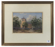 REBECCA MARTENS (1838-1909), St. Thomas's, North Shore (Sydney, circa 1875), watercolour, Bridget McDonnell Gallery label verso stating: "A preliminary pencil drawing for this work is in the Mitchell Library, and is inscribed and dated 1875", 22 x 31.5cm - 2