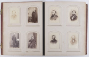 A leather-bound album containing cartes-de-visite; mainly of South Australian and Victorian origin. (199 images).  - 9