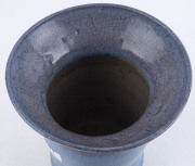 MERRIC BOYD tall pottery vase with flared rim, incised "Merric Boyd, 1928", ​22cm high, 19cm wide - 7