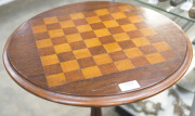 A games top wine table, blackwood, cedar and pine, circa 1880s, signed in pencil "W. PARKER", ​72cm high 45cm diameter - 3