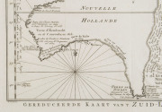 JACQUES BELLIN: "Carte Reduite Des Terres Australes, Par le Sr Bellin....", [Paris, 1753], lovely map showing hypothetical east coast of Australia, being the Dutch edition of 1758, 36x25cm. - 3