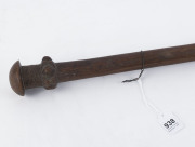 A war club, carved wood, Vanuatu origin, 19th century, ​102cm long - 2