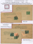 QUEENSLAND - Postal Stationery : WRAPPERS: (H&G #1, 4, 5 & 7) 1892-98 &frac12;d selection (7 unused, 23 used) incorporating three designs - Shaded Oval, Void Oval, & Void Oval with Four Corner Values - with varieties, different paper stocks, uprated usage, and